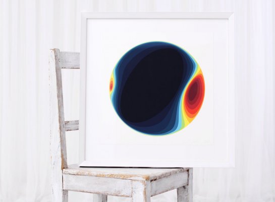 Moderní nadčasové rámování giclee Jan Kaláb Left vs Right